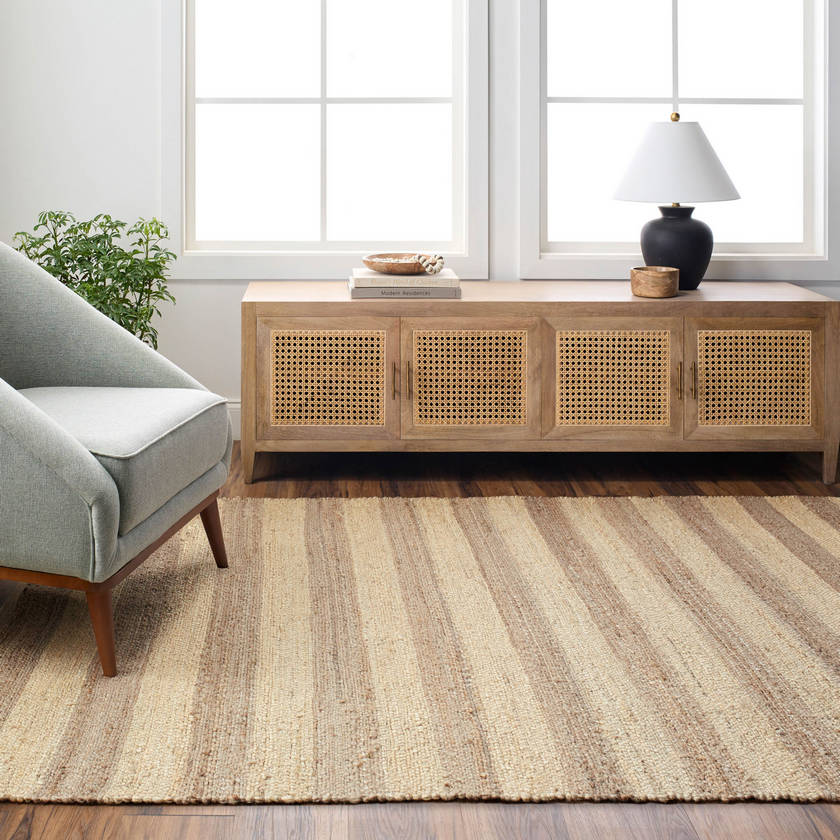 Larraine Modern Light Beige/Medium Brown Area Rug