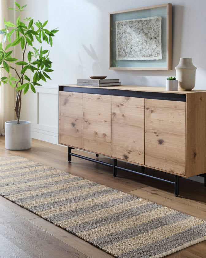 Larraine Modern Dark Brown Area Rug