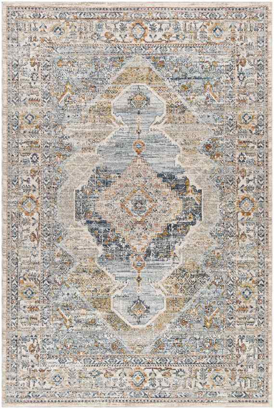 Taggart Traditional Navy/Light Brown Area Rug