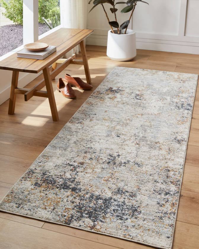 Chancie Modern Dark Blue/Light Beige Area Rug