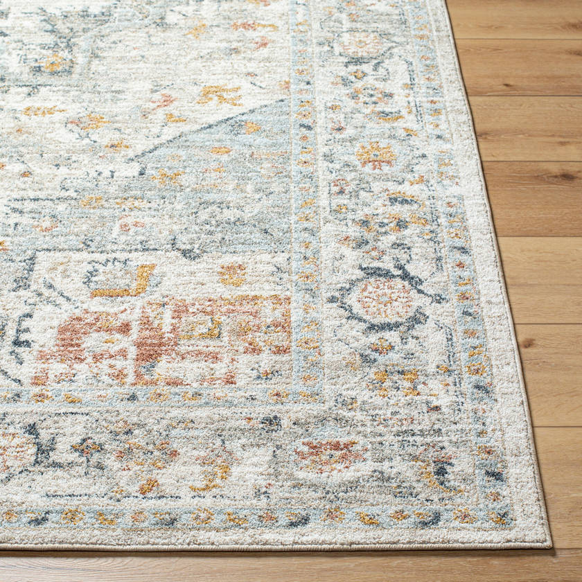 Maretta Traditional Pale Blue Area Rug