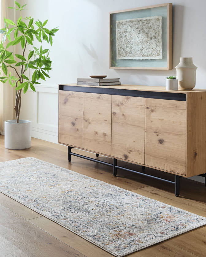 Maretta Traditional Pale Blue Area Rug