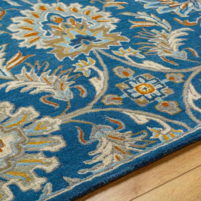 Lyon Traditional Denim Area Rug