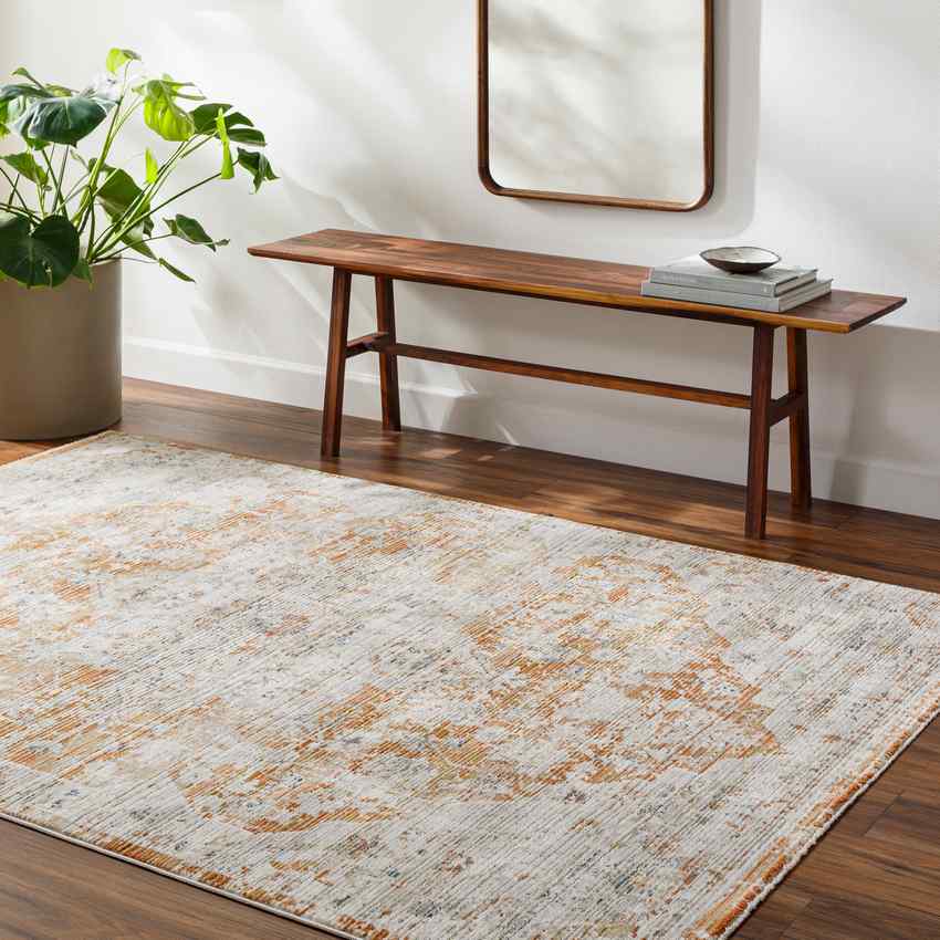 Arek Traditional Saffron/Rust Area Rug