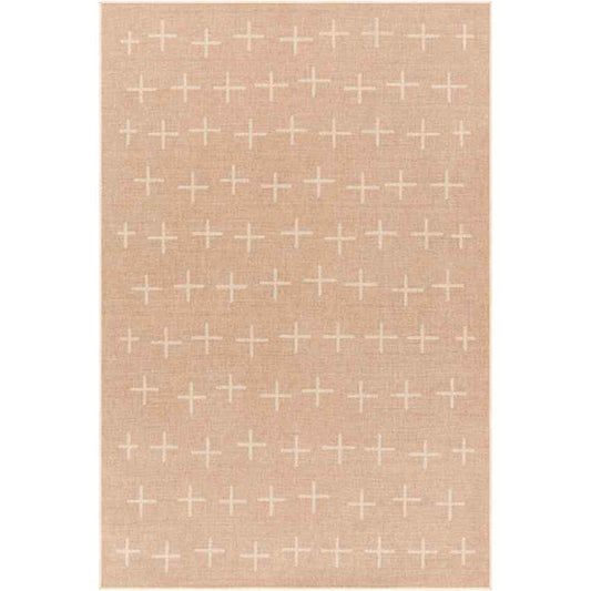 Kandus Cottage Tan/Beige Washable Area Rug
