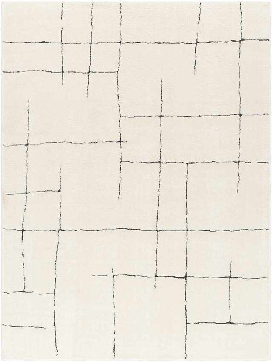 Alexsis Modern Ivory/Black Area Rug