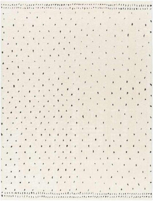 Monisha Modern Ivory/Black Area Rug