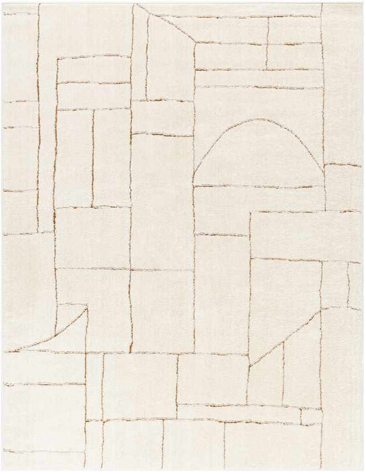 Sheritta Modern Ivory/Brown Area Rug