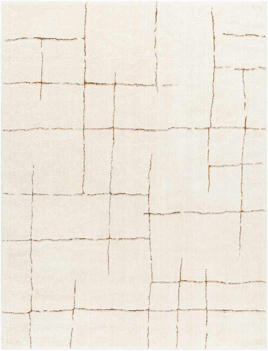 Alexsis Modern Ivory/Brown Area Rug