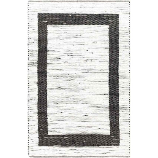 Dempsey Modern Ivory/Black Area Rug