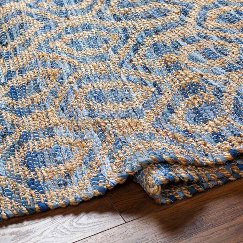 Diandria Modern Tan/Dark Blue Area Rug