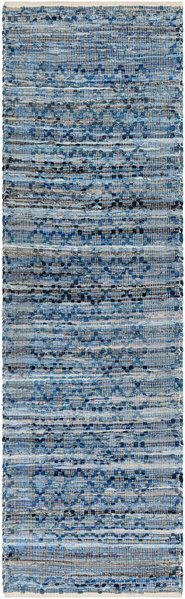 Lei Modern Dark Blue/Light Blue Area Rug