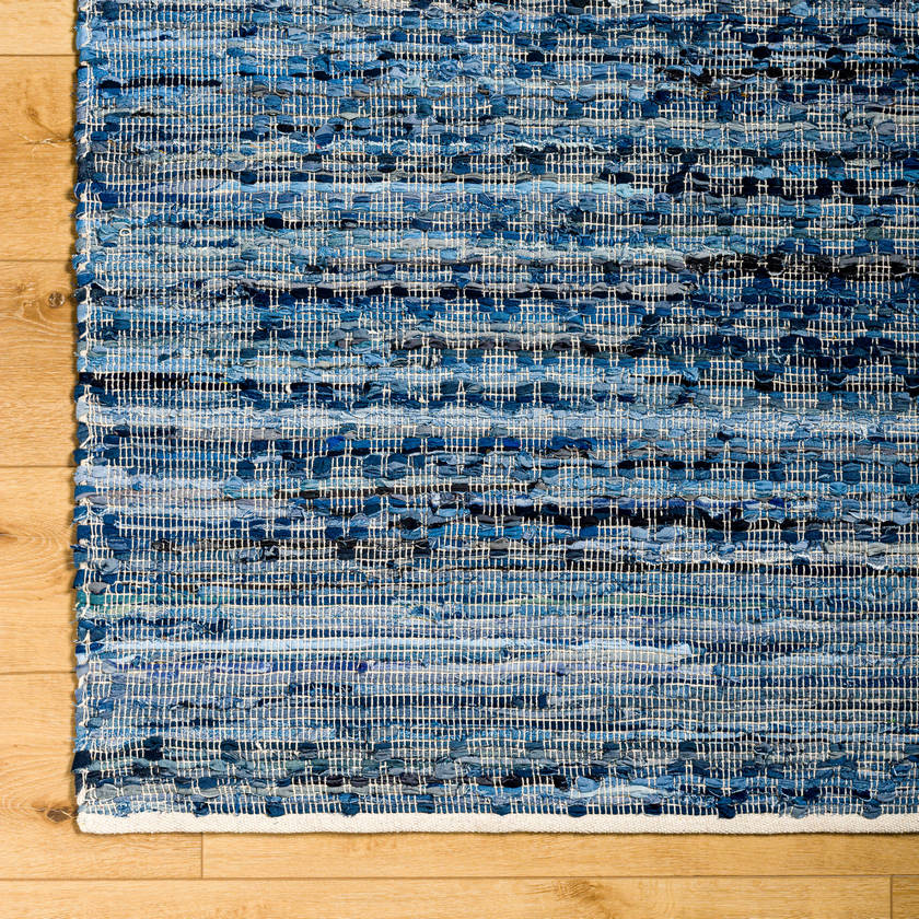 Lei Modern Dark Blue/Light Blue Area Rug