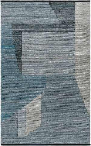 Jevon Rustic Slate Blue Area Rug