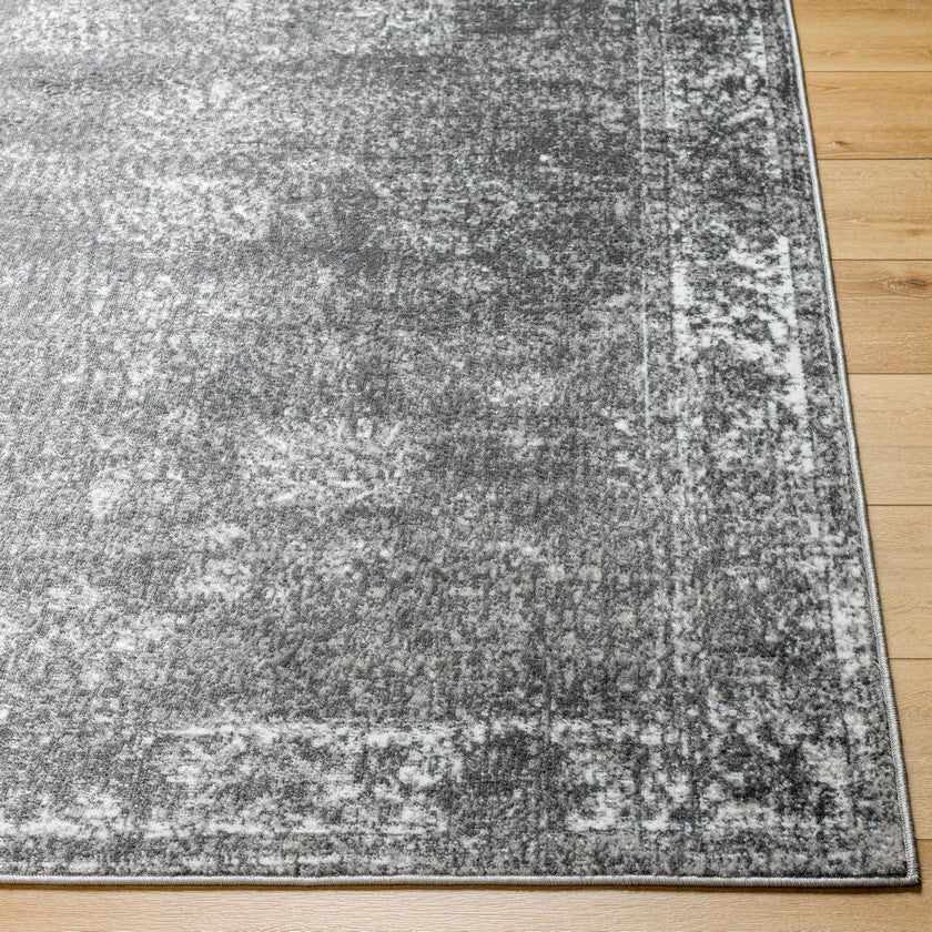 Yevette Traditional Dark Gray Area Rug