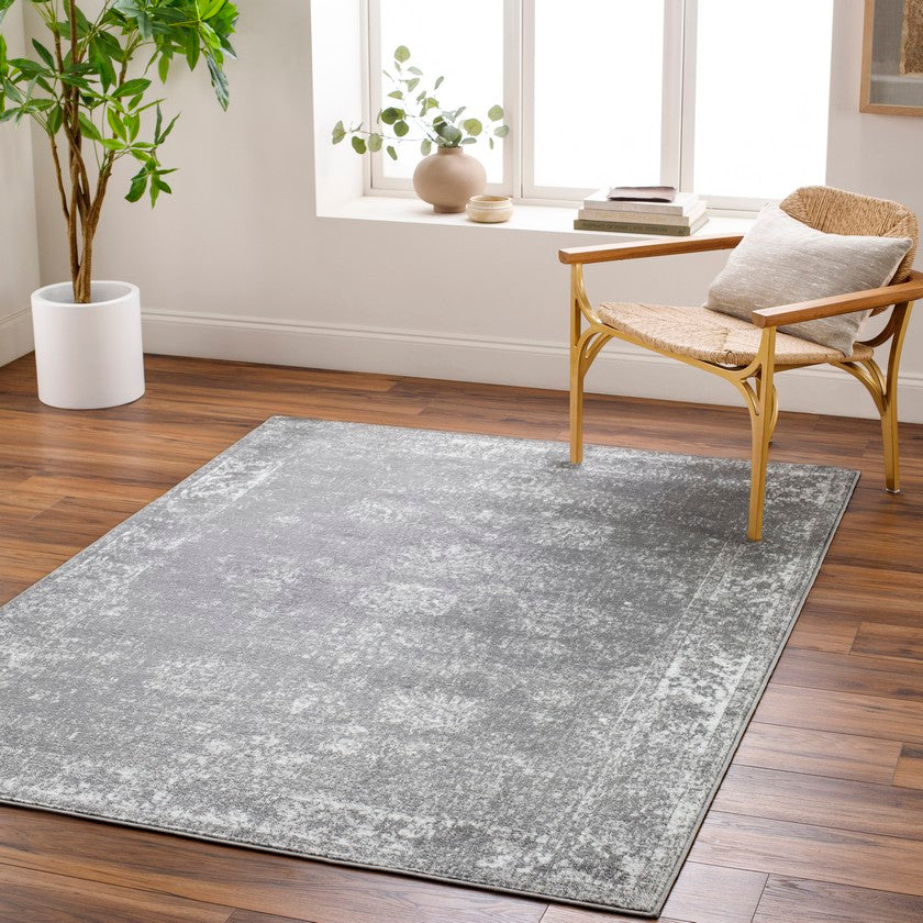 Yevette Traditional Dark Gray Area Rug