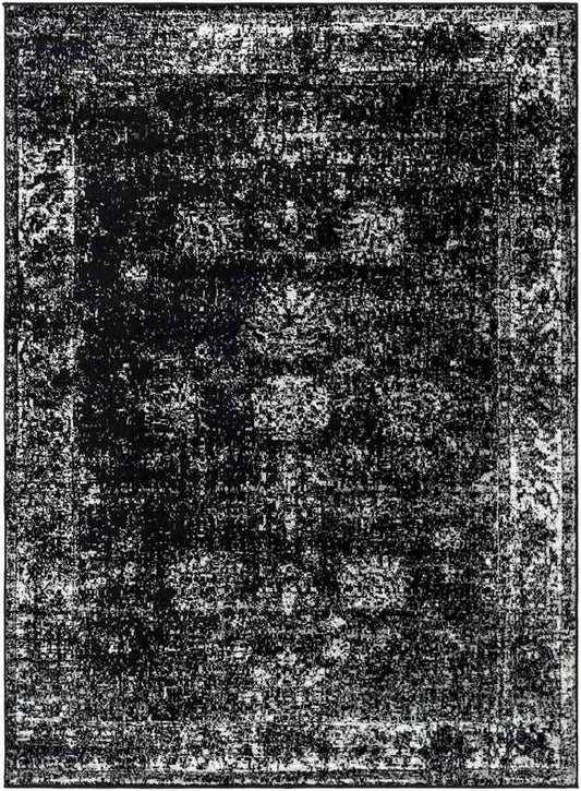Yevette Traditional Black Area Rug