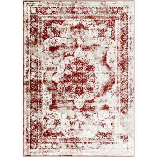 Hubert Traditional Burgundy Area Rug
