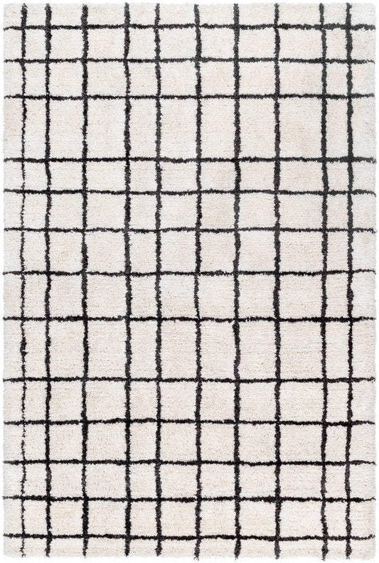 Alorton Modern White/Black Area Rug