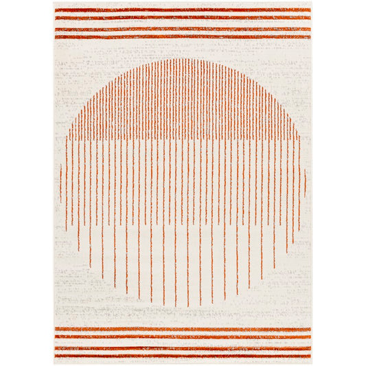 Neerbosch Modern Burnt Orange Area Rug