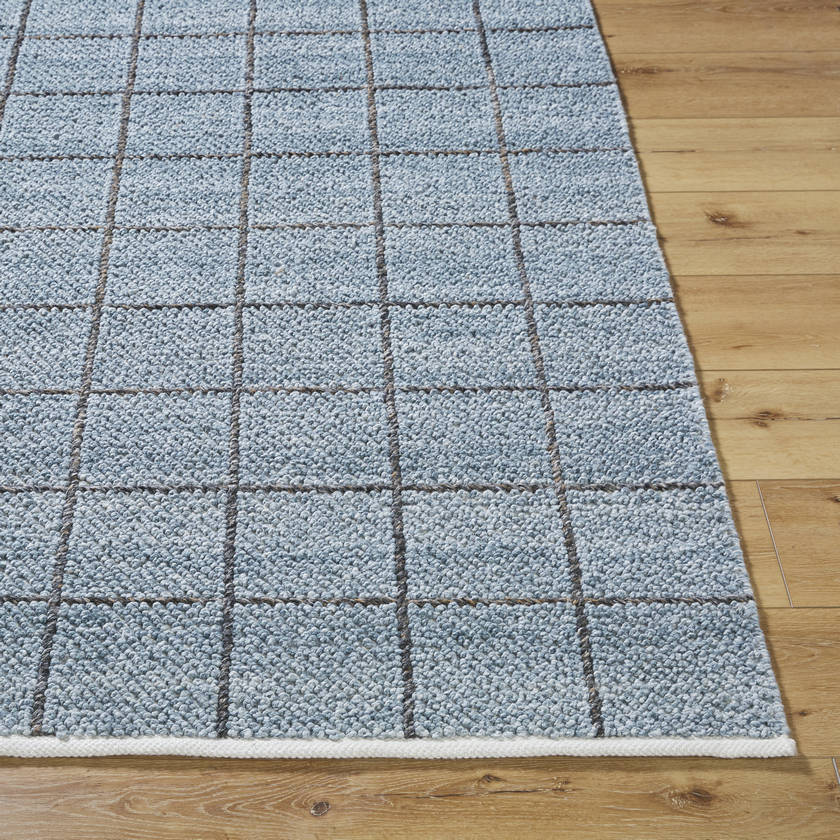 Arsenio Modern Slate Blue Area Rug