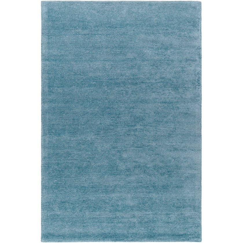 Jett Solid and Border Denim Area Rug