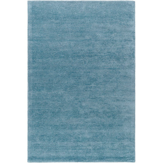 Jett Solid and Border Denim Area Rug