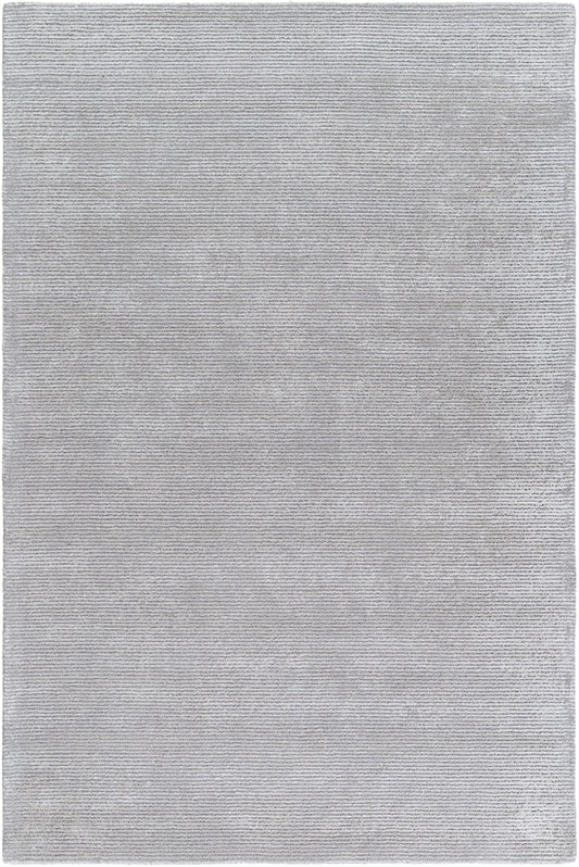 Jett Solid and Border Light Gray Area Rug