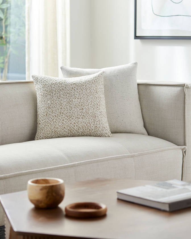 Idrees Off-White Pillow Cover