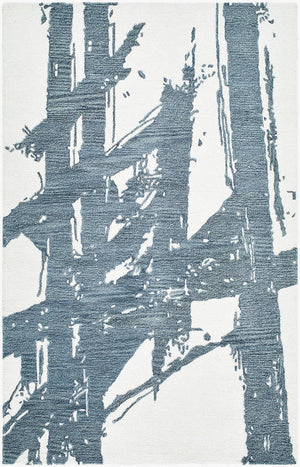 Mrk Modern Slate Blue Area Rug