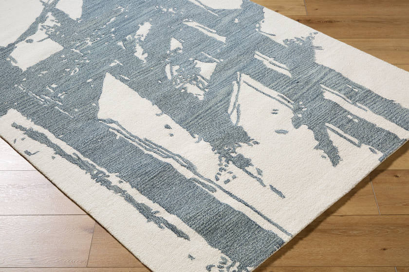 Mrk Modern Slate Blue Area Rug