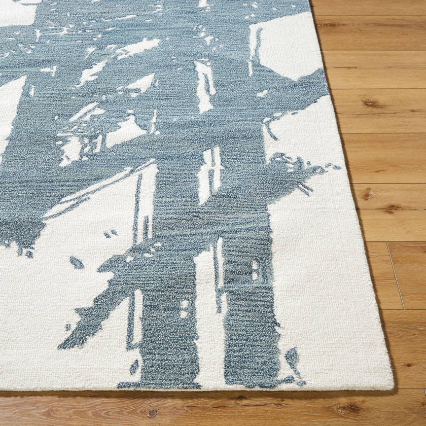Mrk Modern Slate Blue Area Rug