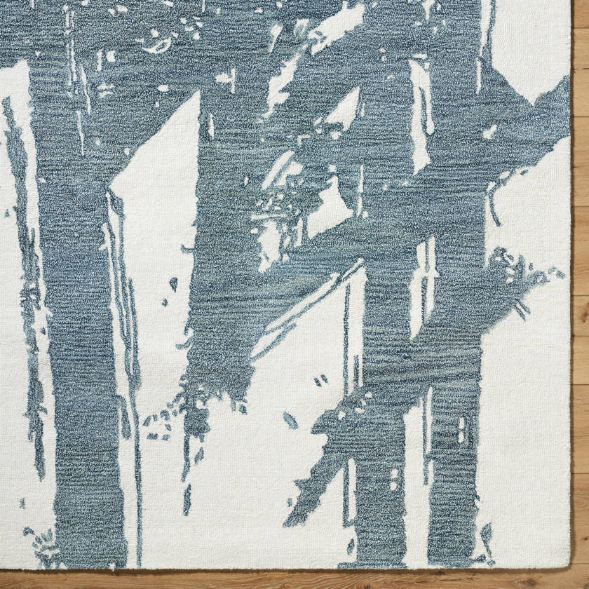 Mrk Modern Slate Blue Area Rug