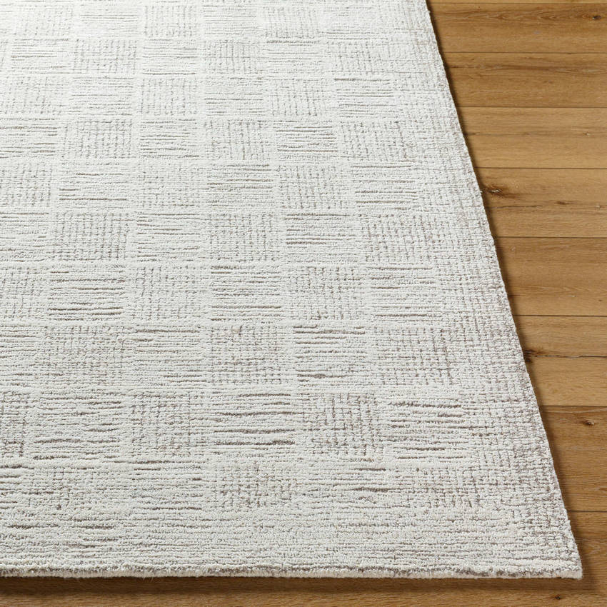 Yomaira Modern Light Silver Area Rug