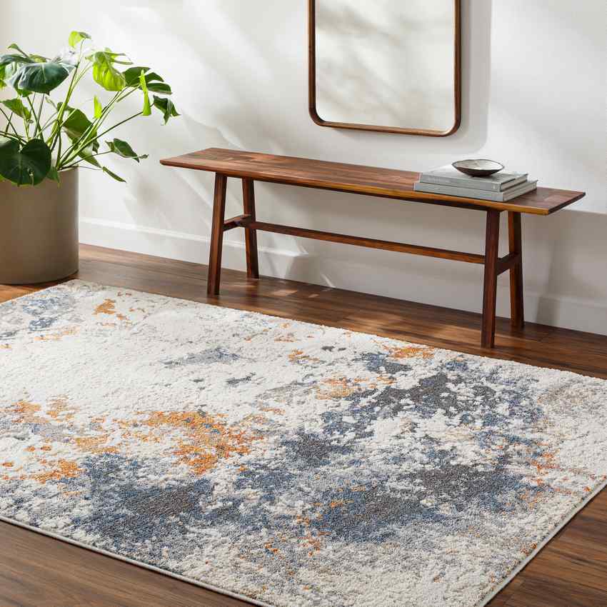 Lacreshia Modern Burnt Orange Area Rug