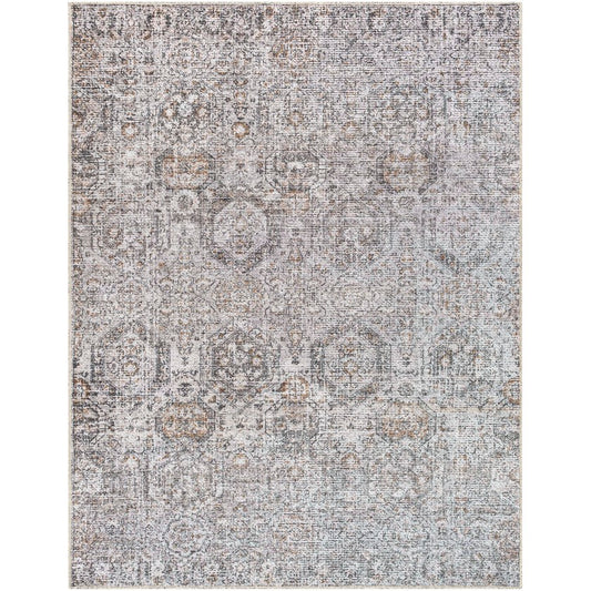 Teddy Traditional Dark Brown Washable Area Rug