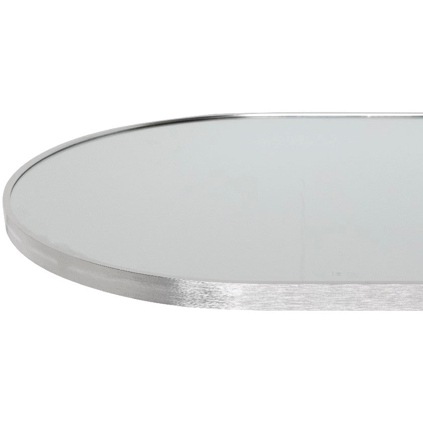 Ellyn Modern Metallic Silver Wall Mirror