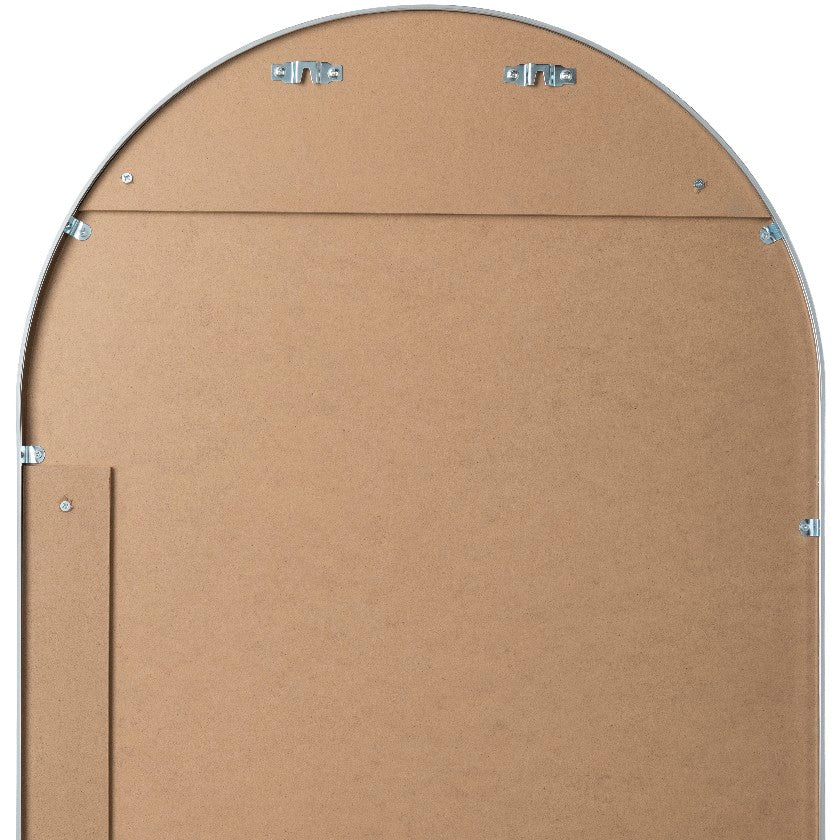 Ellyn Modern Metallic Silver Wall Mirror