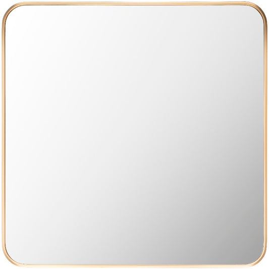 Louvenia Modern Gold Wall Mirror