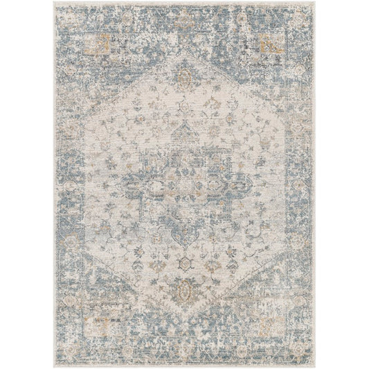 Ranee Traditional Denim/Charcoal Area Rug