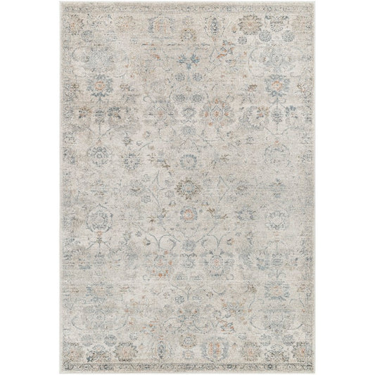 Flint Traditional Medium Gray/Light Beige Area Rug