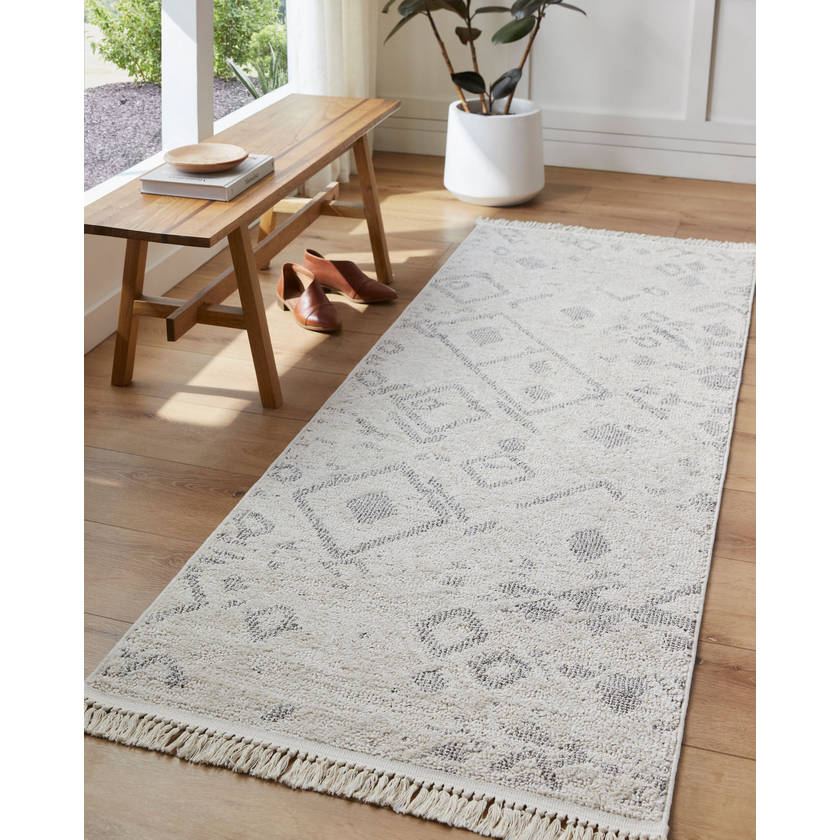 Monesha Modern Ivory/Black Area Rug