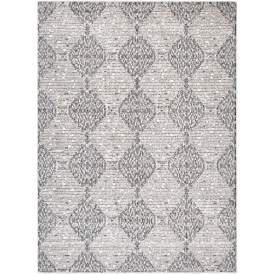 Javonne Modern Ivory/Black Area Rug