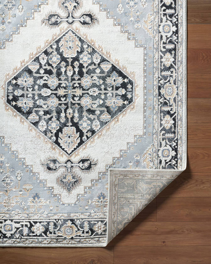 Daylan Traditional Black Area Rug