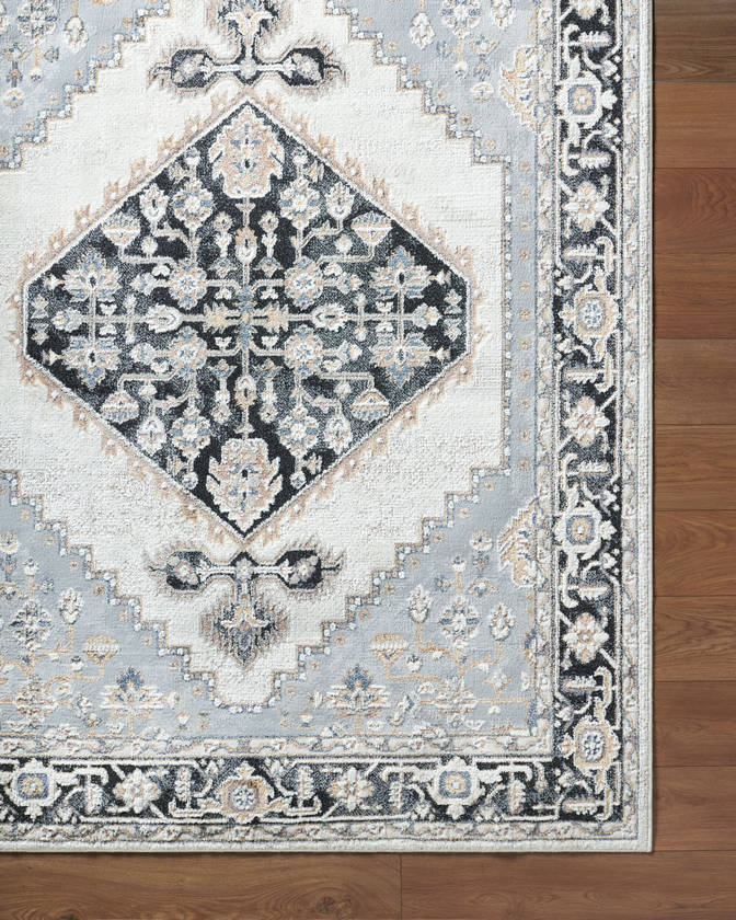 Daylan Traditional Black Area Rug