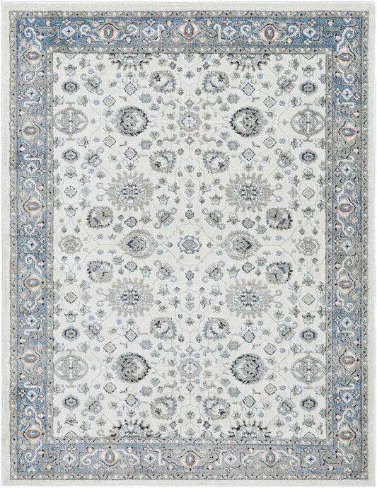 Nell Traditional White Area Rug