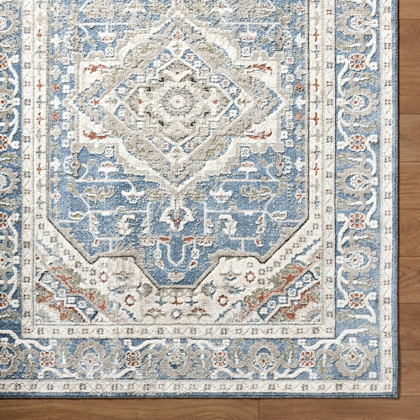 Tierney Traditional Denim Area Rug