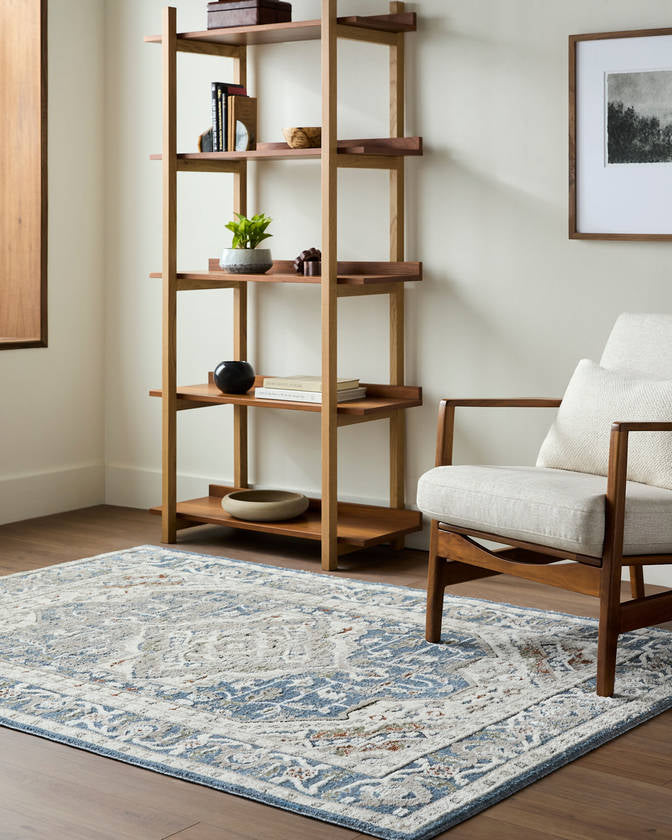Tierney Traditional Denim Area Rug