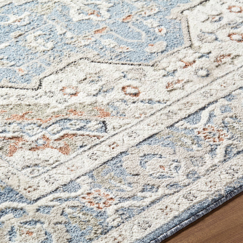 Tierney Traditional Denim Area Rug