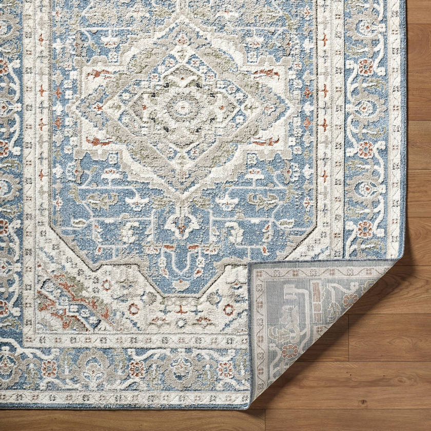 Tierney Traditional Denim Area Rug
